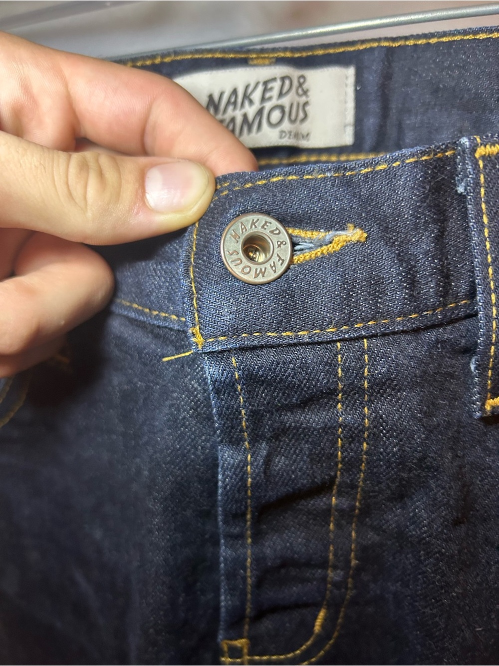Naked & Famous Deep Indigo Stretch Selvedge Denim jeans - Picture 8 of 13